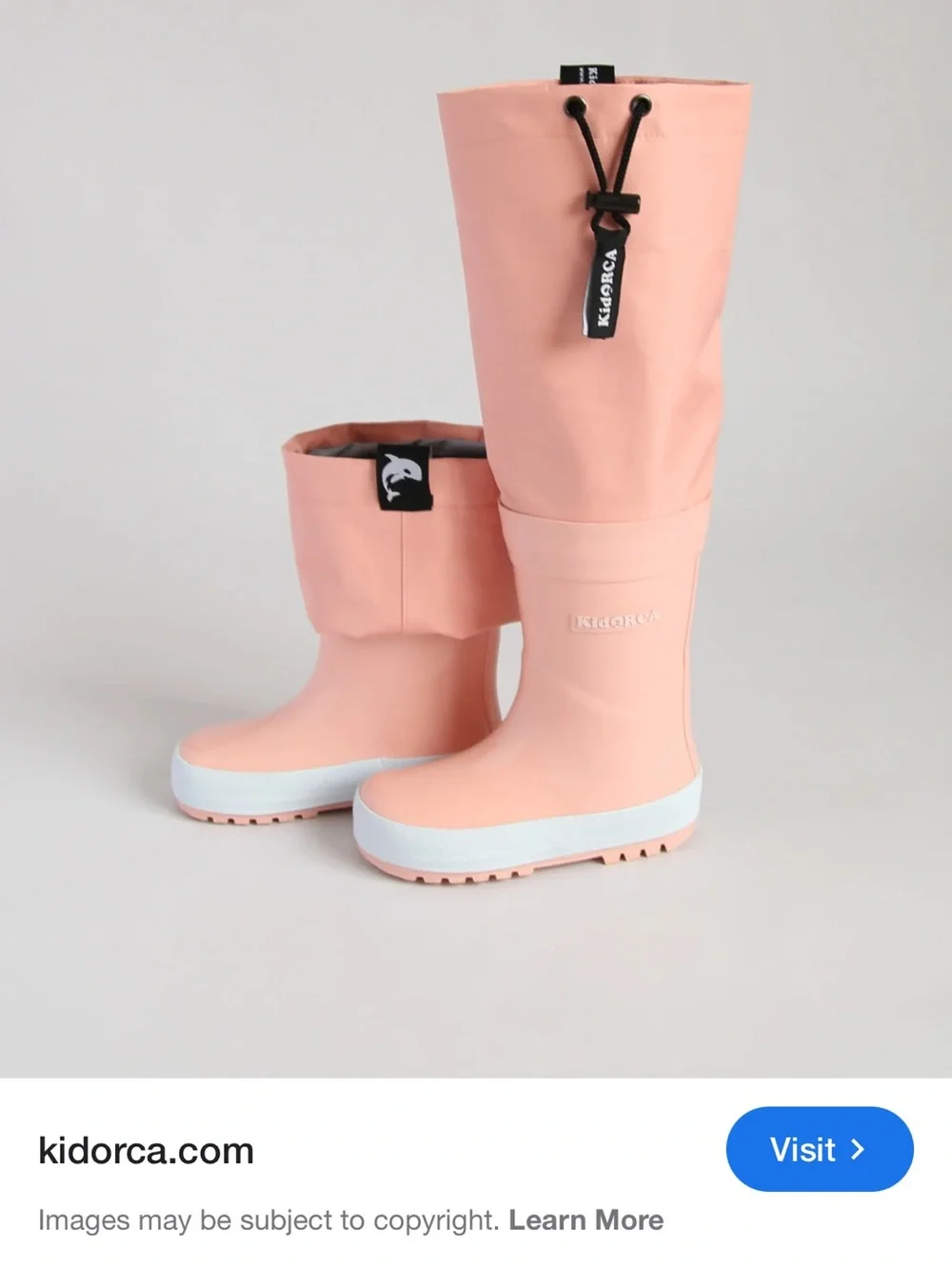 Kidorca Pink Waterproof Rain Boots Girls Size 12